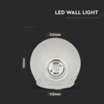 LED απλίκα 4W αρχιτεκτονικού φωτισμού 4000K φυσικό λευκό γκρι σώμα στρογγυλό V-TAC – 218306