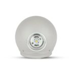 LED απλίκα 4W αρχιτεκτονικού φωτισμού 4000K φυσικό λευκό γκρι σώμα στρογγυλό V-TAC – 218306
