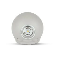 LED απλίκα 4W αρχιτεκτονικού φωτισμού 4000K φυσικό λευκό γκρι σώμα στρογγυλό V-TAC – 218306