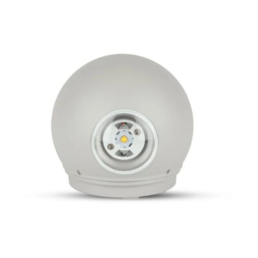 LED απλίκα 4W αρχιτεκτονικού φωτισμού 4000K φυσικό λευκό γκρι σώμα στρογγυλό V-TAC – 218306