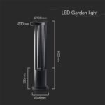 LED Επιδαπέδιο Φωτιστικό 10W V-TAC 80cm Αδιάβροχο IP65 Γκρι Θερμό 3000K – 218328