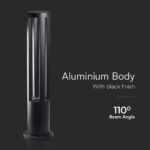 LED Επιδαπέδιο Φωτιστικό 10W V-TAC 80cm Αδιάβροχο IP65 Γκρι Θερμό 3000K – 218328