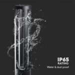 LED Επιδαπέδιο Φωτιστικό 10W V-TAC 80cm Αδιάβροχο IP65 Γκρι Θερμό 3000K – 218328