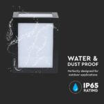 LED αδιάβροχο φωτιστικό 12W IP65 4000K Φυσικό  με μαύρο σώμα V-TAC – 218341