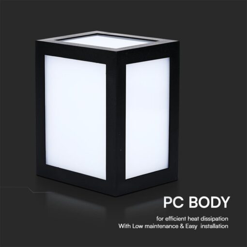 Επιτοίχιο Φωτιστικό LED 12W 6400K IP65 Μαύρου Χρώματος V-TAC – 218342VT