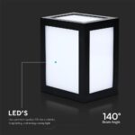 Επιτοίχιο Φωτιστικό LED 12W 6400K IP65 Μαύρου Χρώματος V-TAC – 218342VT