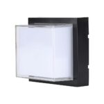 LED αδιάβροχη απλίκα 12W IP65  Μαύρο σώμα τετράγωνη V-TAC Φυσικό 4000K – 218544