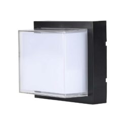 LED αδιάβροχη απλίκα 12W IP65 Μαύρο σώμα τετράγωνη V-TAC Φυσικό 4000K – 218544