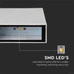 LED Φωτιστικό Τοίχου Up-Down Λευκό 4W V-TAC IP65 Θερμό 3000K – 218560