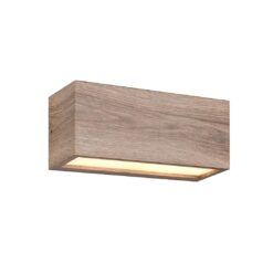 Απλίκα Τοίχου Up-Down σε Απόχωση Ξύλου MAYENNE 2x E14 IP44 Trio Lighting – 218560235