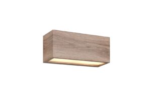 Απλίκα Τοίχου Up-Down σε Απόχωση Ξύλου MAYENNE 2x E14 IP44 Trio Lighting – 218560235