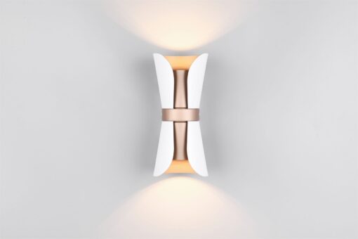 Φωτιστικό Τοίχου Up-Down Λευκό Ματ & Καφέ COAT 2xGU10 Trio Lighting – 218600231