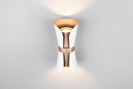 Φωτιστικό Τοίχου Up-Down Λευκό Ματ & Καφέ COAT 2xGU10 Trio Lighting – 218600231