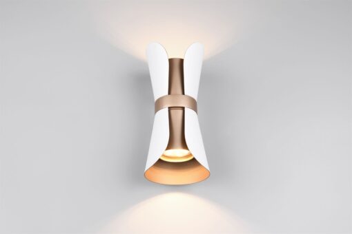 Φωτιστικό Τοίχου Up-Down Λευκό Ματ & Καφέ COAT 2xGU10 Trio Lighting – 218600231