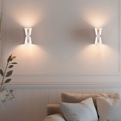 Φωτιστικό Τοίχου Up-Down Λευκό Ματ & Καφέ COAT 2xGU10 Trio Lighting – 218600231