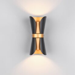 Φωτιστικό Τοίχου Up-Down Μαύρο-Χρυσό COAT 2xGU10 Trio Lighting – 218600280