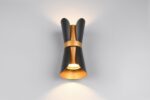 Φωτιστικό Τοίχου Up-Down Μαύρο-Χρυσό COAT 2xGU10 Trio Lighting – 218600280