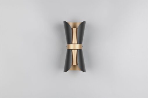 Φωτιστικό Τοίχου Up-Down Μαύρο-Χρυσό COAT 2xGU10 Trio Lighting – 218600280