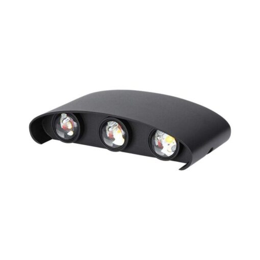 Επιτοίχιο LED φωτιστικό UP-DOWN 5W IP65 μαύρο σώμα 4000K V-TAC – 218616