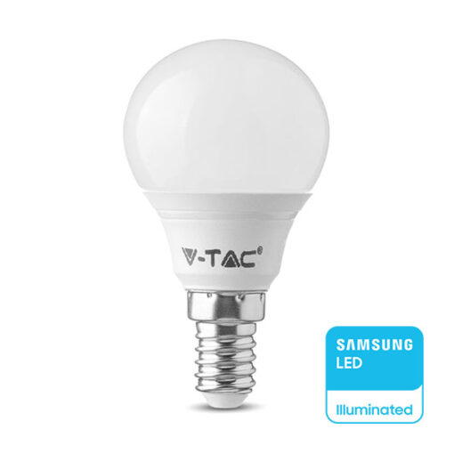 LED Λάμπα E14 P45 6.5W V-TAC PRO Samsung Chip 180° 600lm 4000K – 21864