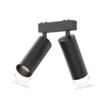 InLight Φωτιστικό LED 2x9W 3000K για Ultra-Thin μαγνητική ράγα σε μαύρη απόχρωση D:16cmX4,4cm (T03801-BL)