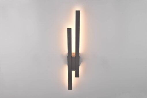 Φωτιστικό Τοίχου Tawa Ανθρακί LED 18W 1800lm 3000K IP54 Trio Lighting – 221460242