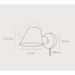 Επιτοίχιο Φωτιστικό DFTP Stay 1xE27 Γκρι Χρώματος – 2220381010