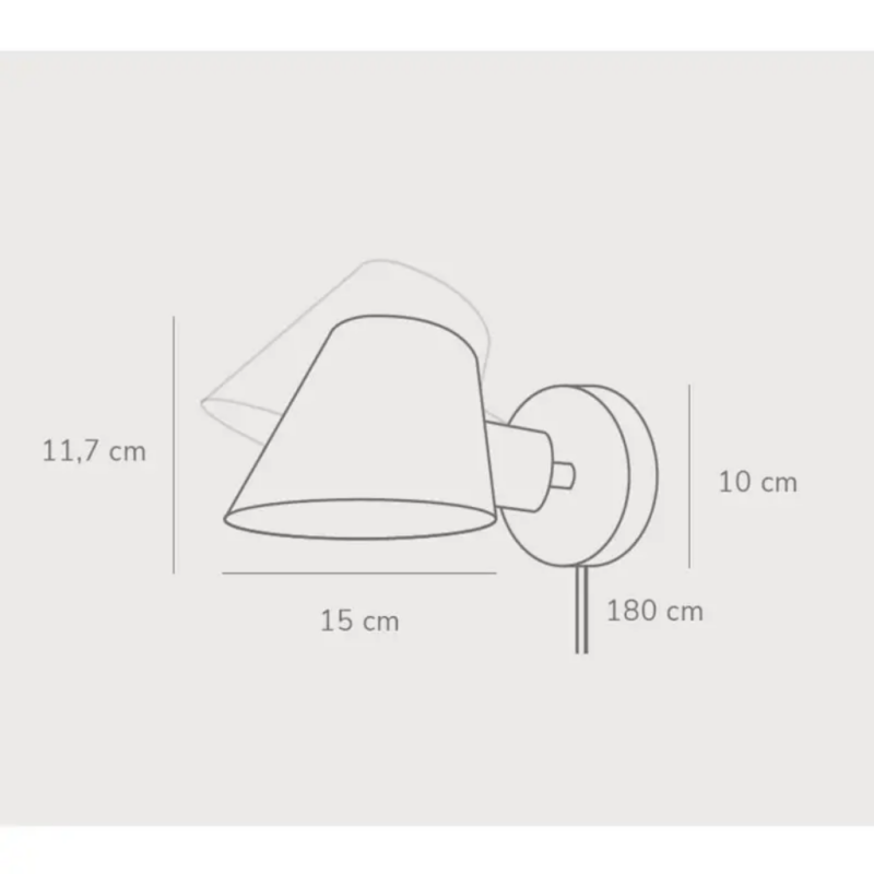 Επιτοίχιο Φωτιστικό DFTP Stay 1xE27 Γκρι Χρώματος – 2220381010