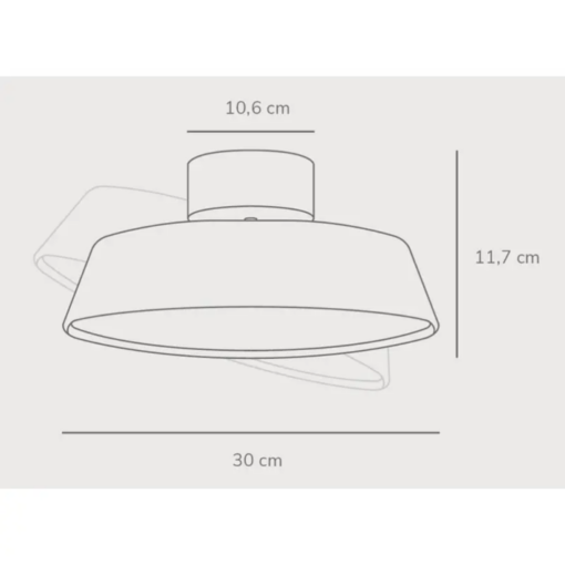 Φωτιστικό Οροφής DFTP  Kaito Dim LED 13W 3000K Γκρι Χρώματος  – 2220506010