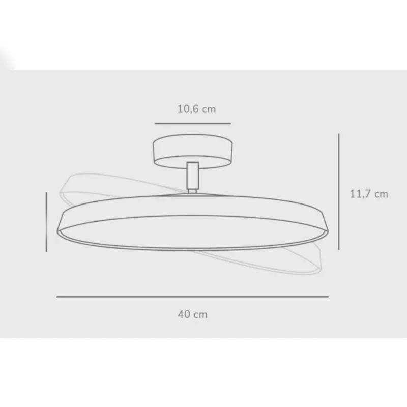 Φωτιστικό Οροφής DFTP  Kaito Pro 40 LED 26W 3000K Μαύρου Χρώματος – 2220526003
