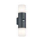 Φωτιστικό Τοίχου Trio Lighting   2xE27 Ανθρακί Αλουμίνιο   IP44 222260242