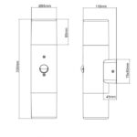 Φωτιστικό Τοίχου Trio Lighting   2xE27 Ανθρακί Αλουμίνιο   IP44 222260242