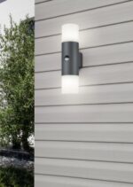 Φωτιστικό Τοίχου Trio Lighting   2xE27 Ανθρακί Αλουμίνιο   IP44 222260242