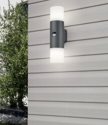 Φωτιστικό Τοίχου Trio Lighting   2xE27 Ανθρακί Αλουμίνιο   IP44 222260242
