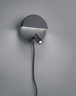 Φωτιστικό Τοίχου Trio Lighting LED 6W  Μαύρο Ματ Μεταλλικό 600lm 3000K  222370232