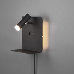 Φωτιστικό Τοίχου Trio Lighting LED 3W  Μαύρο Ματ Μεταλλικό 240lm 3000K  222570232