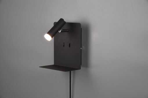 Φωτιστικό Τοίχου Trio Lighting LED 3W  Μαύρο Ματ Μεταλλικό 240lm 3000K  222570232