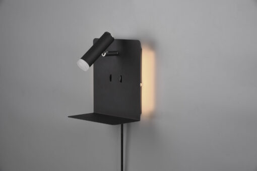 Φωτιστικό Τοίχου Trio Lighting LED 3W  Μαύρο Ματ Μεταλλικό 240lm 3000K  222570232