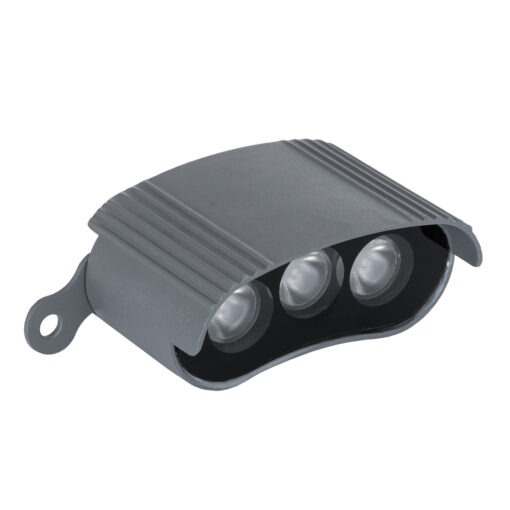 GloboStar® TREELIGHT-ZINA S-90998 Κυρτή Μπάρα Φωτισμού Wall Washer με Αντιθαμβωτική Γρίλια Ειδική για Φυτά – Δέντρα LED 3W 240lm 30° DC 24V Αδιάβροχο IP65 Μ9 x Π6.5 x Υ4cm Κόκκινο – Γκρι Ανθρακί – 3 Years Warranty