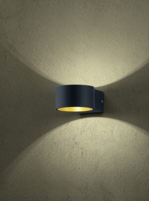 Φωτιστικό Τοίχου Trio Lighting LED 4,3W  Μαύρο Ματ Μεταλλικό 430lm 3000K  223410132