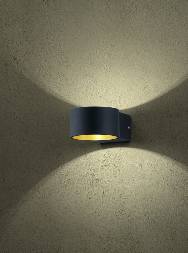 Φωτιστικό Τοίχου Trio Lighting LED 4,3W  Μαύρο Ματ Μεταλλικό 430lm 3000K  223410132