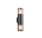 Φωτιστικό Τοίχου Up-Down Μαύρο Ματ HOOSIC 2x E27 IP44 Trio Lighting – 224060232