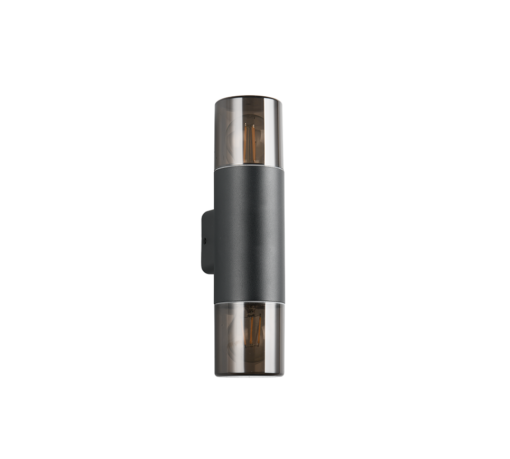 Φωτιστικό Τοίχου Up-Down Μαύρο Ματ HOOSIC 2x E27 IP44 Trio Lighting – 224060232