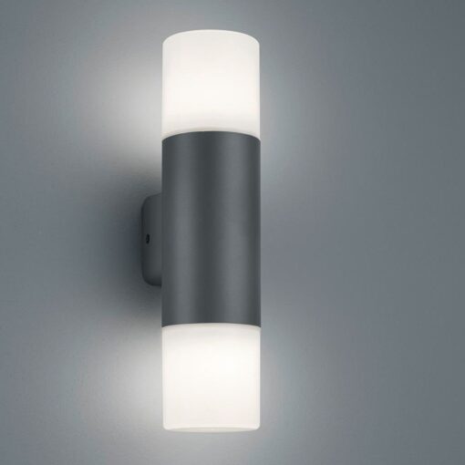 Φωτιστικό Τοίχου Trio Lighting   2xE27 Ανθρακί Αλουμίνιο   IP44 224060242