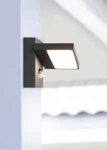 Φωτιστικό Τοίχου Trio Lighting LED 8W  Ανθρακί Αλουμίνιο 1000lm 3000K IP54 226369142