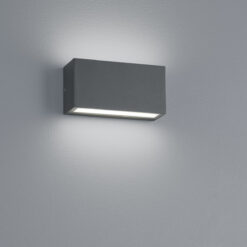 Φωτιστικό Τοίχου Trio Lighting LED 10W  Ανθρακί Αλουμίνιο 800lm 3000K IP65 226960242