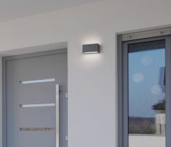 Φωτιστικό Τοίχου Trio Lighting LED 10W  Ανθρακί Αλουμίνιο 800lm 3000K IP65 226960242