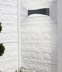 Φωτιστικό Τοίχου Trio Lighting LED 9W  Ανθρακί Αλουμίνιο 850lm 3000K IP65 228560242