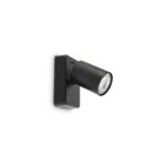 IDEAL LUX Απλίκα Τοίχου RUDY 1xGU10 Μαύρου Χρώματος  – 229010