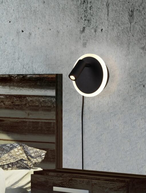 Φωτιστικό Τοίχου Trio Lighting LED 5W  Μαύρο Ματ Μεταλλικό 550lm 3000K  229210232